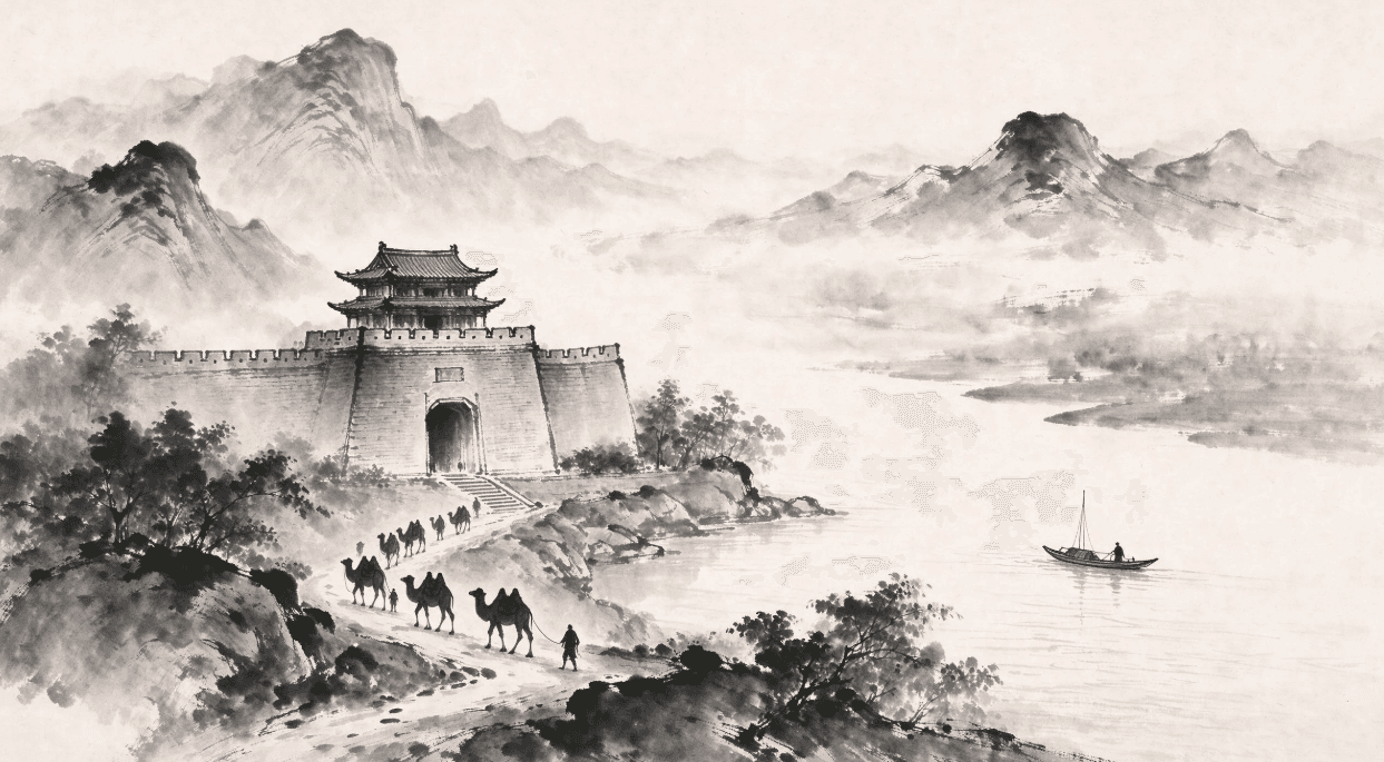 市舶 · 水墨画